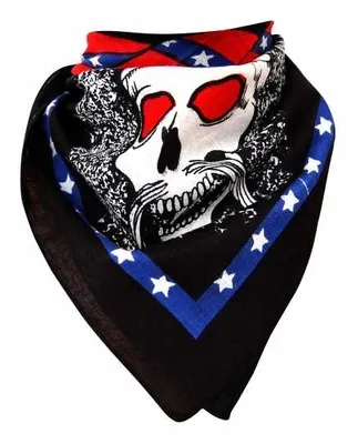 Produktbild von Biker Tuch Halstuch Bandana Totenkopf Südliche Staaten, Bandana Headscarf Scarf Skull Southern States, Bandana pañuelo bufanda Estados del sur del cráneo