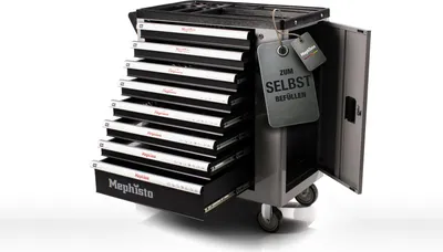 Produktbild von Mephisto Werkzeugwagen XXL Premium mit 8 Schubladen -ohne Werkzeug-