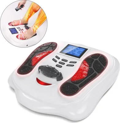 Produktbild von Fußmassagegerät,EMS Fußmassagegerät,Sohlenmassagegerät mit LCD-Display&Fernbedienung&Elektrodenpads,Mehrere Massagemodi und Intensitätsstufen,Entspannung der Füße