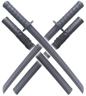 Produktbild von Pack 2 Wakizashi Polypropylen-Epée Dolch + Wakizashi Japanischer Scheide