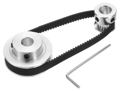 GT-2 Zahnriemenscheiben 20+48 Zähne, 8 mm Bohrung, Alu, Riemen 200x6 mm