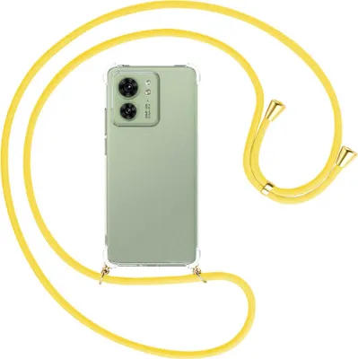 Produktbild von Handykette Backcover-Schutzhülle mit Band (Metall goldfarben) für Motorola Edge 40 5G (6.55'') - gelb