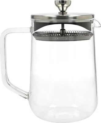 Obrázok produktu pre Kávový filter 1 l – sklenená kanvica odolná voči vysokým teplotám – nerezový filter – čajové lístky – mletá káva