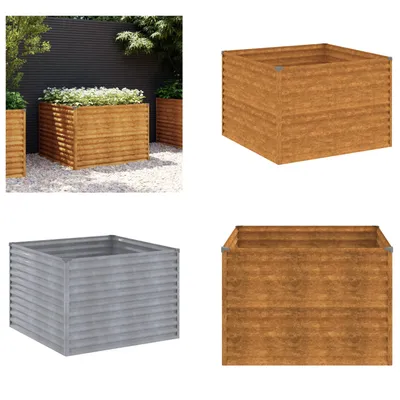 Immagine prodotto di vidaXL Letto rialzato 100x100x69 cm in acciaio corten - Letto rialzato - Fioriera - Vaso per fiori