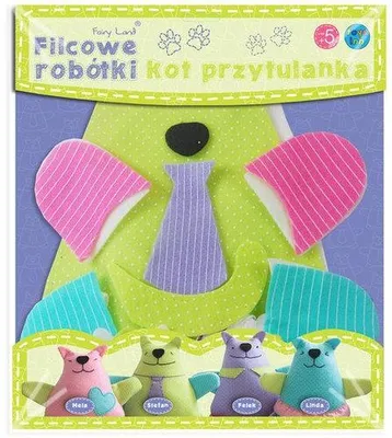 Produktbild von ToysInn Kot przytulanka z krawatem Stefan - filcowe robótki