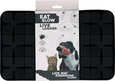 Obrázek produktu pro Rozměry podložky Eat Slow Live Longer Lick Mat Flower Grey