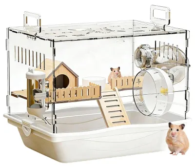Image de Cage transparente pour hamster et autres petits animaux