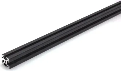 Produktbild von Länge 1940mm - Aluminiumprofil schwarz 20x20 L (leicht) I-Typ Nut 5 Aluminiumprofil Aluminium Profil Alu Profile Montage Systemprofil