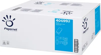 Produktbild von Papernet Papierhandtücher 406992, 3990 Blatt, 2-lagig V-Falz | Karton (15 Packungen )