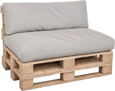Produktbild von Cloud Pillow Palettenkissen 120x80 cm für Europaletten – Outdoor Sitzkissen mit Cord Rückenkissen & abnehmbarem  Bezug für Gartenmöbel Grau