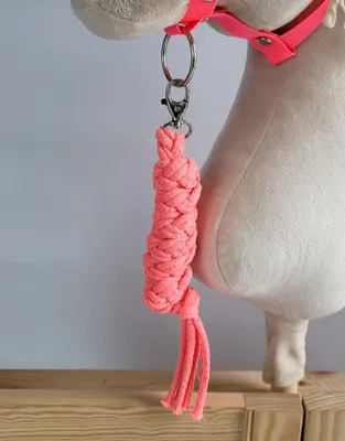 Produktbild von Strickleine für Hobbypferd - neonpink