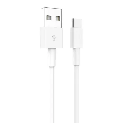 Produktbild von 1 meter USB-C zu USB-A Schnell-Ladekabel in weiß 1m USB auf Typ-C Datenkabel