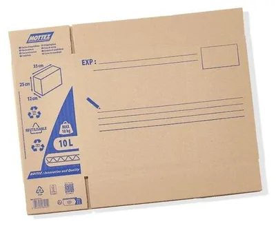 Image de Carton d'expédition MOTTEZ, 10 l, l.12 cm x H.25 cm x p.36.5 cm