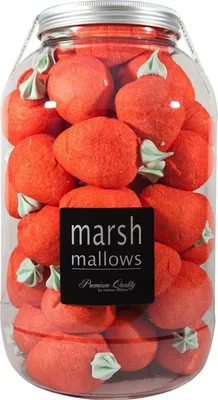 Produktbild von Mellow Marshmallows Riesenerdbeeren 500g in der Retrodose