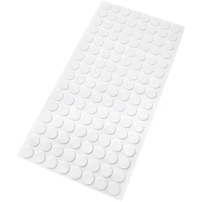 Image de Adsamm® | 128 x patins en feutre | Ø 12 mm | Blanc | rond | 1.5 mm patins de meubles autocollants en feutre de qualité supérieure