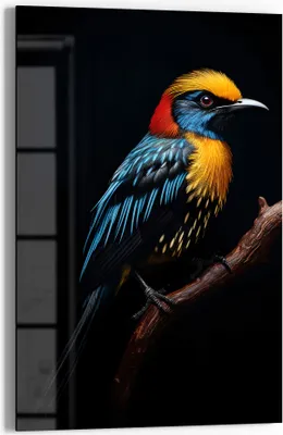 Produktbild von DEQOART Glasbild Echtglas 60x90 cm 'Exotische Pracht' Wandbild Bild modern Deko