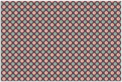 Produktbild von Wallario XXL Outdoor-Poster für Garten oder Balkon, Motiv Muster mit grünen und rosa-farbenen Blüten, in ca. 300 x 200 cm