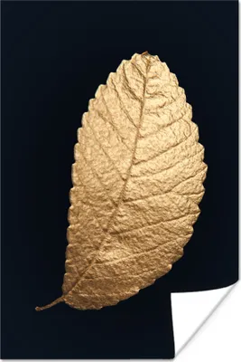 Produktbild von MuchoWow® Poster Blatt - Baum - Schwarz und Gold 40x60 cm - Plakate für die Wand - Poster Babyzimmer