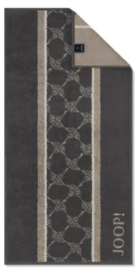 Produktbild von Handtuch - 50 x 100 cm - Anthrazit - Braun - Baumwolle - mit Logo