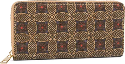 Produktbild von styleBREAKER Damen Geldbörse aus Kork mit buntem Muster Print im Ethno Look, Reißverschluss, Portemonnaie 02040138
