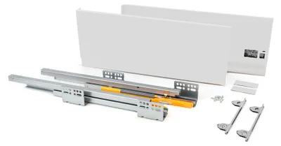 Obrázek produktu pro Emuca Concept Zásuvka 30 kg Výška 185 mm, 450, bílá, ocel