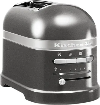 Produktbild von KitchenAid 5KMT2204 Toastapane, Edelstahlgeh?use, 1250 Watt, Stoppfunktion, Auftaufunktion, Br?unungskontrolle, Cool Wall, LED-Infodisplay