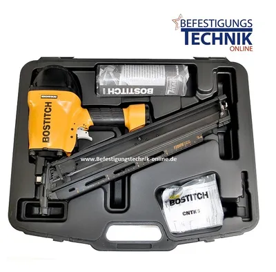 Produktbild von BOSTITCH F28WW-E Streifennagler - Anker-Nagler MCN 38 - 65 mm / RH 45 - 90 mm, Druckluft-Nagler pneumatisch für Rundkopf-Nägel, SET inklusive Koffer
