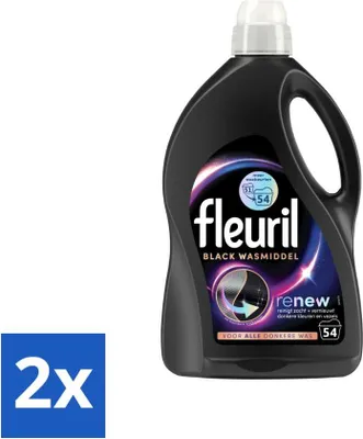 Produktbild von Fleuril - Waschmittel - Renew Black Flüssigwaschmittel - Schwarze Wäsche - 54 Wäschen - Vorteilspack - 2 Stücke