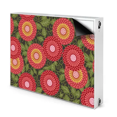 Produktbild von Magnet Heizkörper-Abdeckung Verkleidung Abdeckung Heizkörperabdeckung 110x60 cm  - Geometrische, Blumen