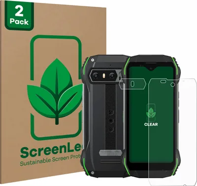 Produktbild von 2x ScreenLeaf Schutzfolie für Blackview N6000 (Display+Kamera) nachhaltiger Displayschutz Display Schutz Folie Klar Transparent