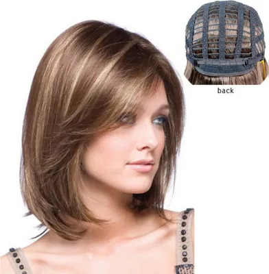 Produktbild von Lady Fashion Oblique Bang Bob Haarschnitt Perücke COSPLAY Party Abend Party Haar Dekor