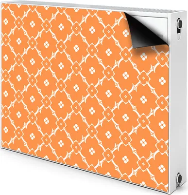 Produktbild von Magnet Heizung Verkleidung Abdeckung Heizung Heizkörperabdeckung 80x60 cm  - Orange, Blumen