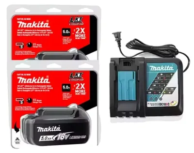 Obrázok produktu pre Nabíjateľná batéria, 18V, kompatibilná, kapacita 5000 mAh, nabíjačka 5.0Ah x 2