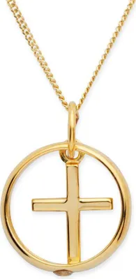 Produktbild von Unique Gold Taufring: 333er Zirkonia Kreuzanhänger KTR0024