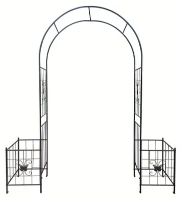 Immagine prodotto di Arco da giardino - Struttura per piante rampicanti - Arco in metallo - Griglia per piante rampicanti - Arco per rose rampicanti - Metallo resistente