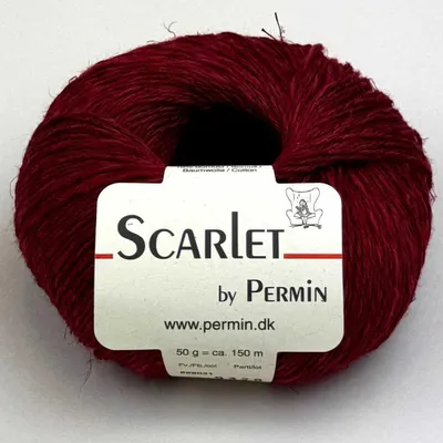 Immagine prodotto di Scarlet di Permin: filato estivo sostenibile realizzato in lino, cotone ed ECOVERO™ (colore: bordeaux)