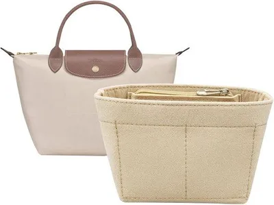 Produktbild von Famanu Handtaschen Organizer mit praktischen Fächern - Lichtbraun