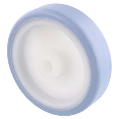 Produktbild von WAGNER Lenkrolle / Bockrolle / Möbelrolle Soft Ersatzrad - Ø 100 mm, blau / weiß, Tragkraft 75 kg - 03670001