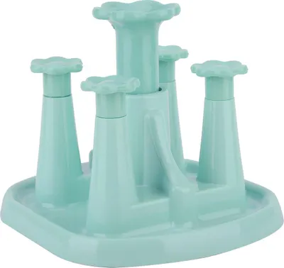 Produktbild von Becherhalter, Abtropfgestell, Wasserablauf, Trockenorganizer für 4 Tassen (Blau)