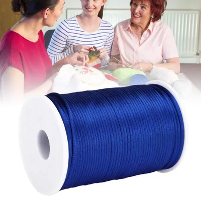 Produktbild von Koord, 100 Yards, 2,5 mm - Nylon - Satinband - Dekorationsfaden - Für Ketten/Armbänder - Für Perlen/Makramee - Schmuckfaden