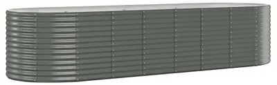 Productafbeelding van vidaXL Verhoogde plantenbak, verzinkt staal, 322x100x68 cm, grijs