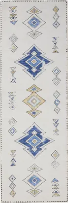 Produktbild von Interiyou Waschbarer Teppich Gent Beige/Multicolor 80x240 cm