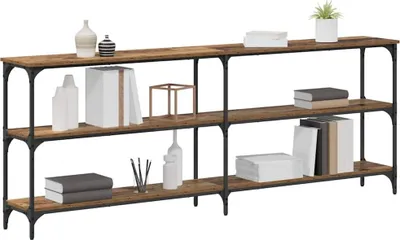 Obrázok produktu pre vidaXL Konzolový stolík z regenerovaného dreva 200 x 29 x 75 cm preglejka a kov