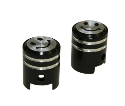 Immagine prodotto di Tappi valvola Coprivalvola 2 pezzi tipo "pistone" nero per ciclomotore scooter moto quad