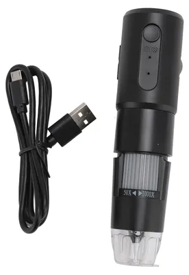 Immagine prodotto di Microscopio digitale wireless, ingrandimento da 50 a 1000 volte, risoluzione 640 x 480p, fotocamera USB WiFi con 8 luci LED per l'osservazione