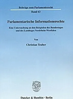 Produktbild von Parlamentarische Informationsrechte