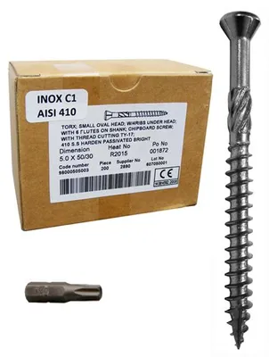 Produktbild von INOX Terrassenschrauben Edelstahl C1 4,5x70 mm 200 Stück