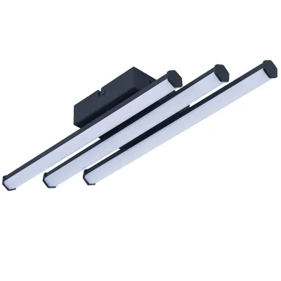 Produktbild von ZMH Deckenleuchte Modern Küchenlampe Schwarz 18W Schlafzimmerlampe Innen Wohnzimmerlampe 3000K Warmweiß Licht LED Deckenbeleuchtung für Küche Flur