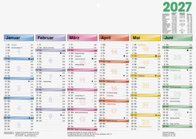 Produktbild von BRUNNEN Tafelkalender DATAline 2027 | A4 quer