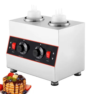 Sausverwarmer 320W, 2×650 ml, 30–85 °C, Edelstahl